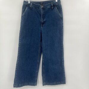 J. Crew Dark Blue Flare & Wide Leg Jeans